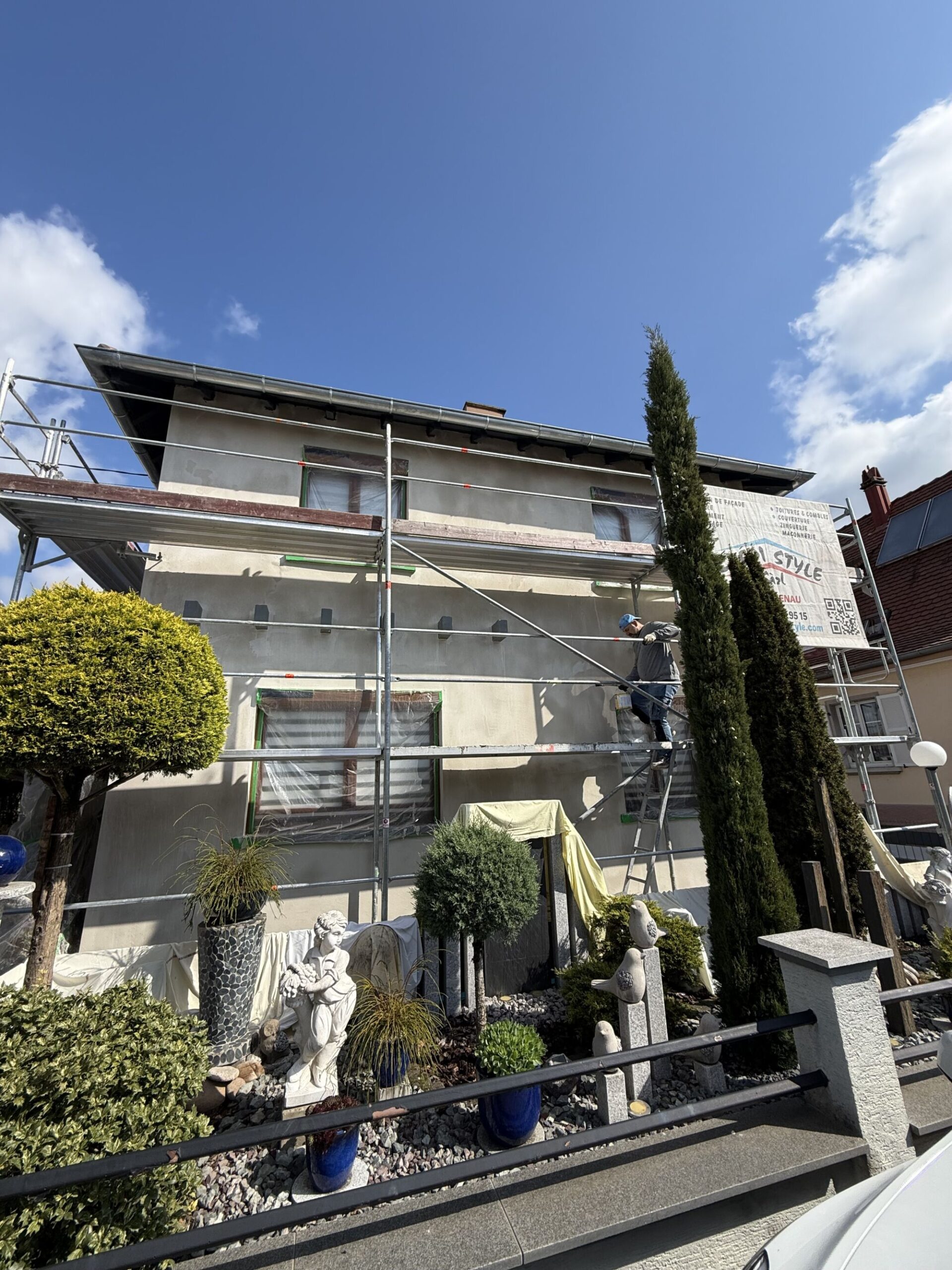 Chantier à Hoerdt (proche de Strasbourg) : Ravalement de façade et finitions haut de gamme Hœœnheim 2